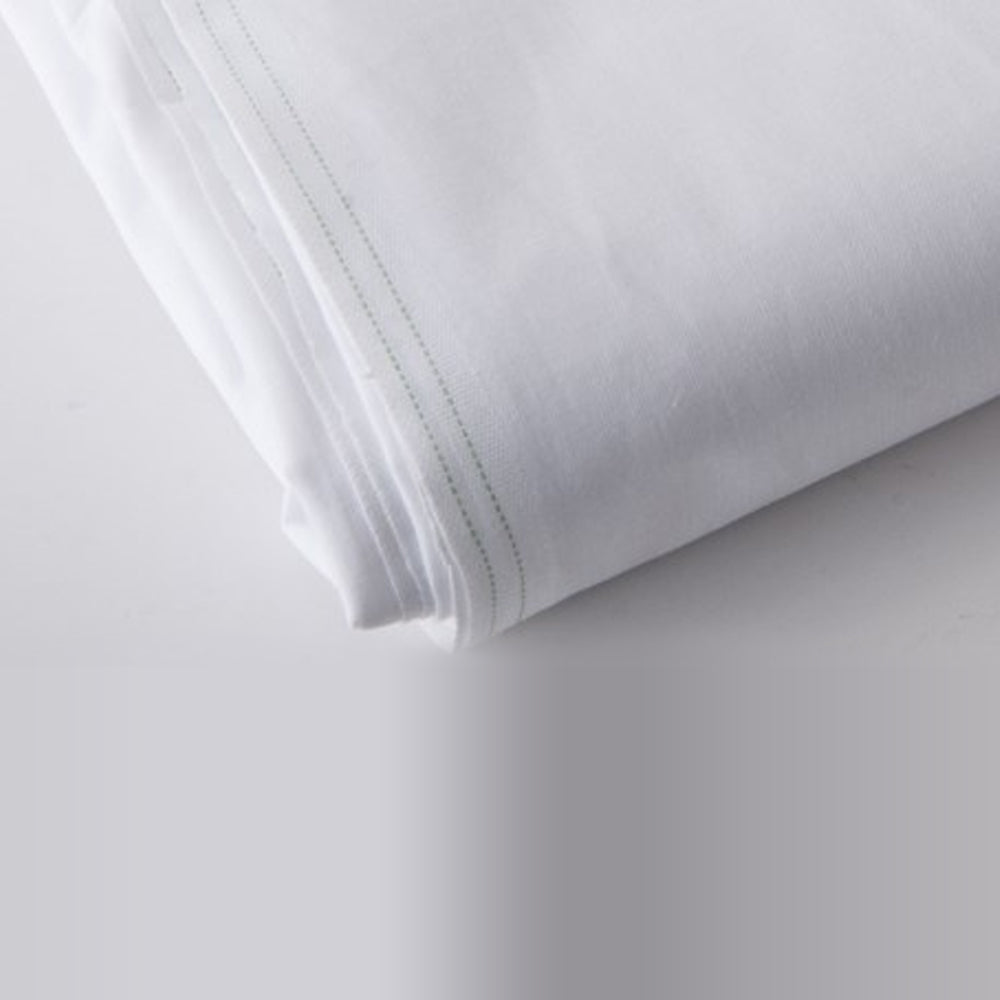 Super King Flat Sheet (Green Stitch)