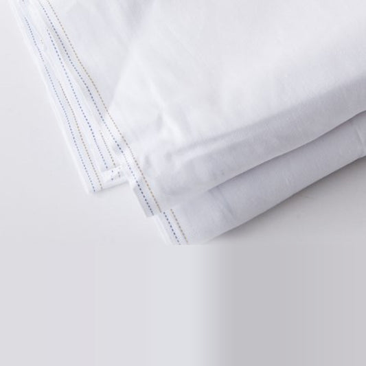 Single Longer Length Flat Sheet (Blue and Orange Stitch)