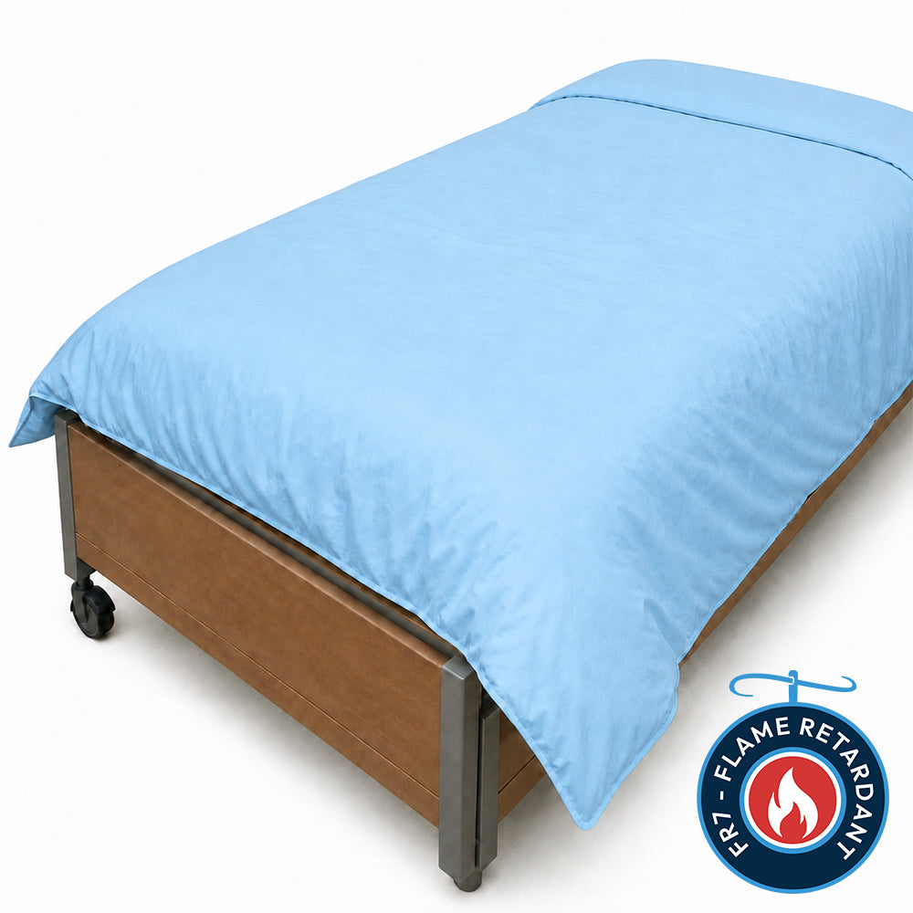 Flame Retardant Single Duvet Cover (Cream, Navy, Sky Blue)