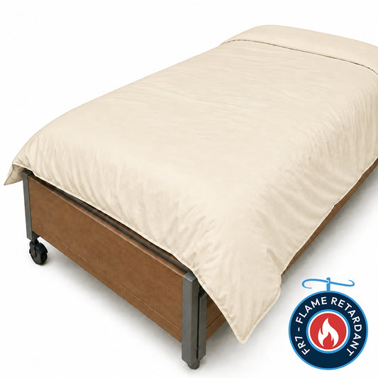 Flame Retardant Single Duvet Cover (Cream, Navy, Sky Blue)
