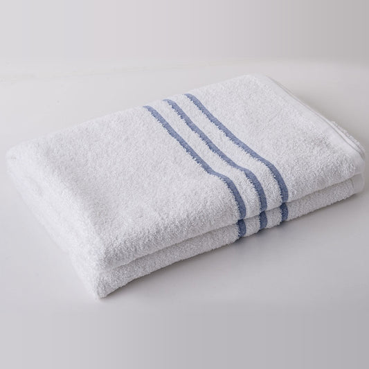450GSM Ring Spun Leisure Header Towels (Blue Header)