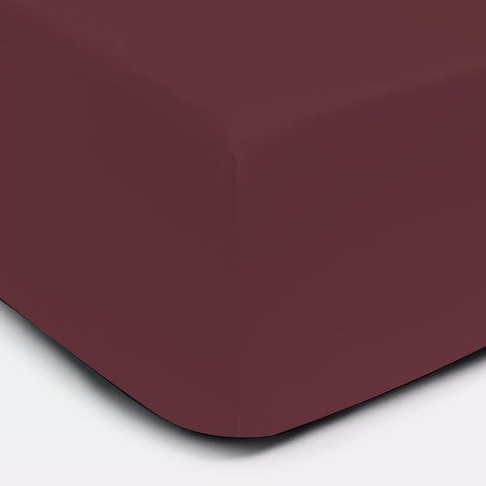 144TC Easy-Care Fitted Sheet (Burgundy)