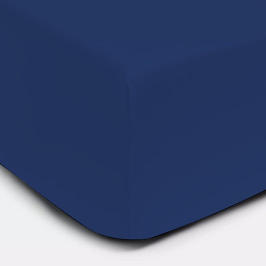 144TC Easy-Care Fitted Sheet (Navy)