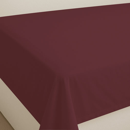 144TC Easy-Care Flat Sheet (Burgundy)
