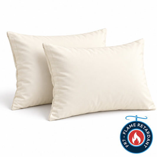 Flame Retardant Pillowcase Pair (Cream, Navy, Sky Blue)