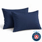Flame Retardant Pillowcase Pair (Cream, Navy, Sky Blue)