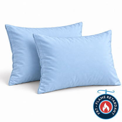 Flame Retardant Pillowcase Pair (Cream, Navy, Sky Blue)